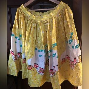 Pinup Couture Mary Blain train print skirt XL